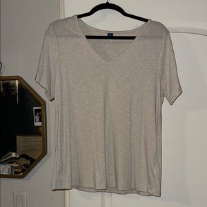 Women's V-Neck Gray Top